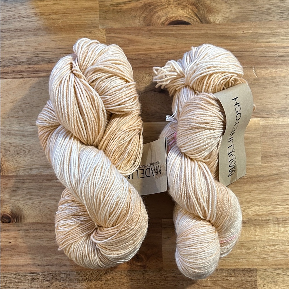 Light Pink - Madeline Tosh 2 Skeins Fingering Weight Yarn - pink Clay
